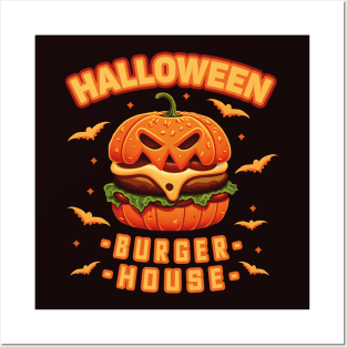 Pumpkin Burger From Halloween Burger House Posters and Art